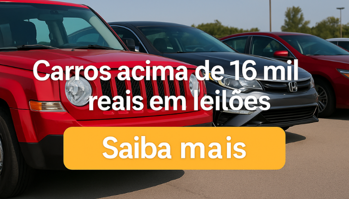 Leilão de Carros Acima de 16 Mil