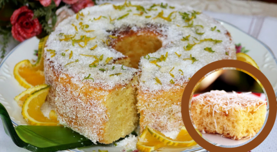 Bolo de Laranja com coco uma receita fantástica