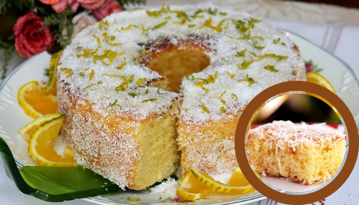 Bolo de Laranja com coco uma receita fantástica