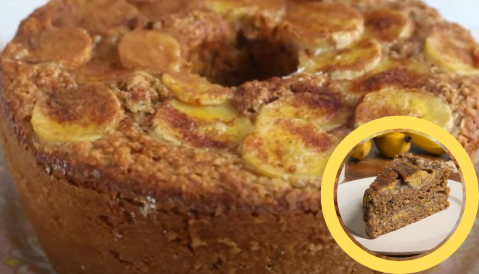 Bolo de Banana com Aveia uma receita prática