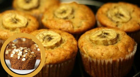 Cupcake de Banana com Aveia uma receita simples