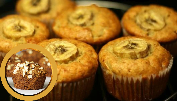 Cupcake de Banana com Aveia uma receita simples 