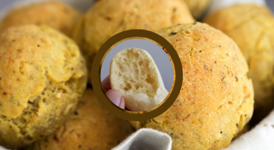 Pão de Queijo Vegano com Batata Doce veja a receita