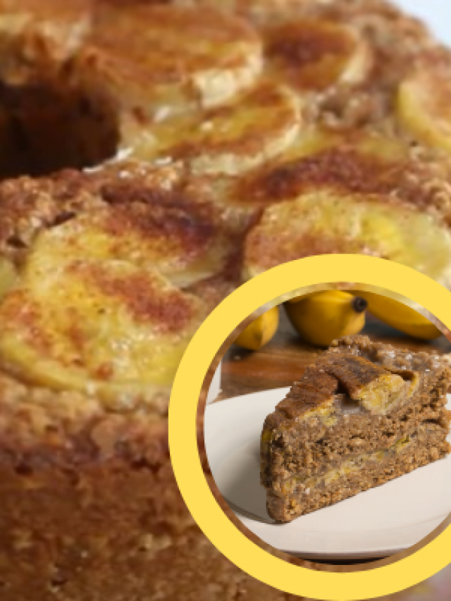 Bolo de Banana com Aveia